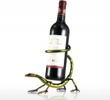 Tooarts-Weinflaschenhalter - Metall-Skulptur - für Dekoration Gree gecko